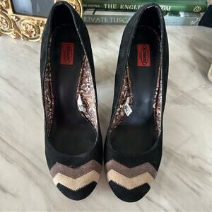 Missoni x Target Collab Black Faux Suede Heel